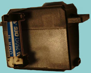 Assembled shutter servo with external relay.